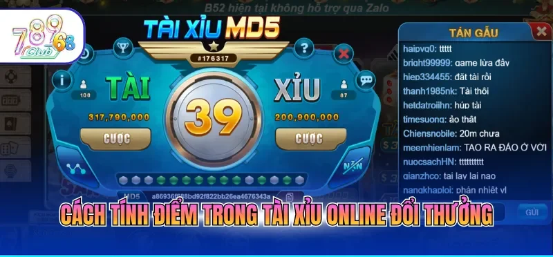Cách tính điểm trong tài xỉu online đổi thưởng